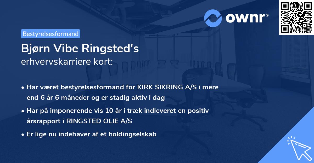 Bjørn Vibe Ringsted's erhvervskarriere kort