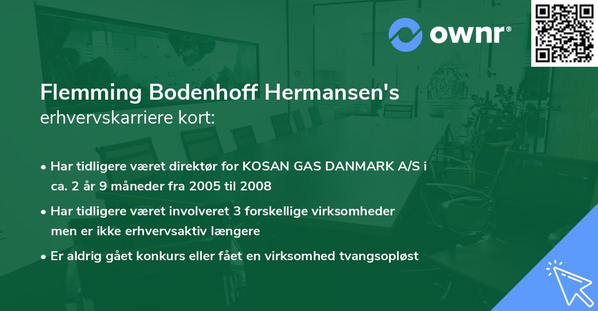 Flemming Bodenhoff Hermansen's erhvervskarriere kort