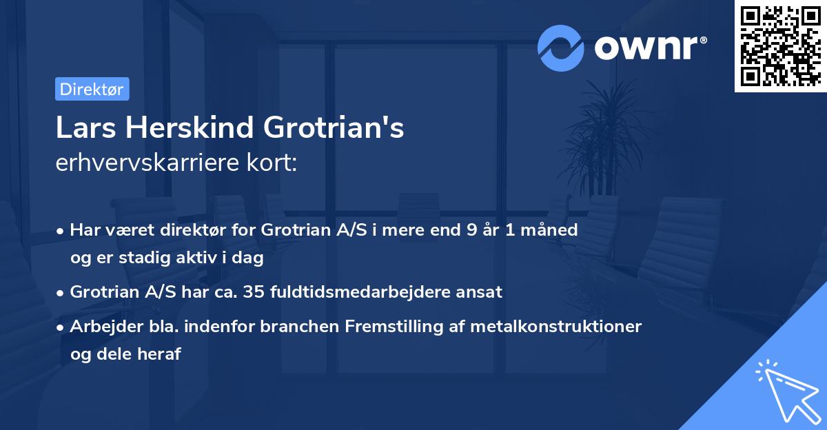 Lars Herskind Grotrian's erhvervskarriere kort