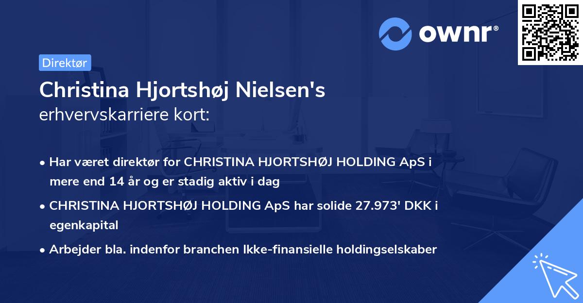 Christina Hjortshøj Nielsen's erhvervskarriere kort