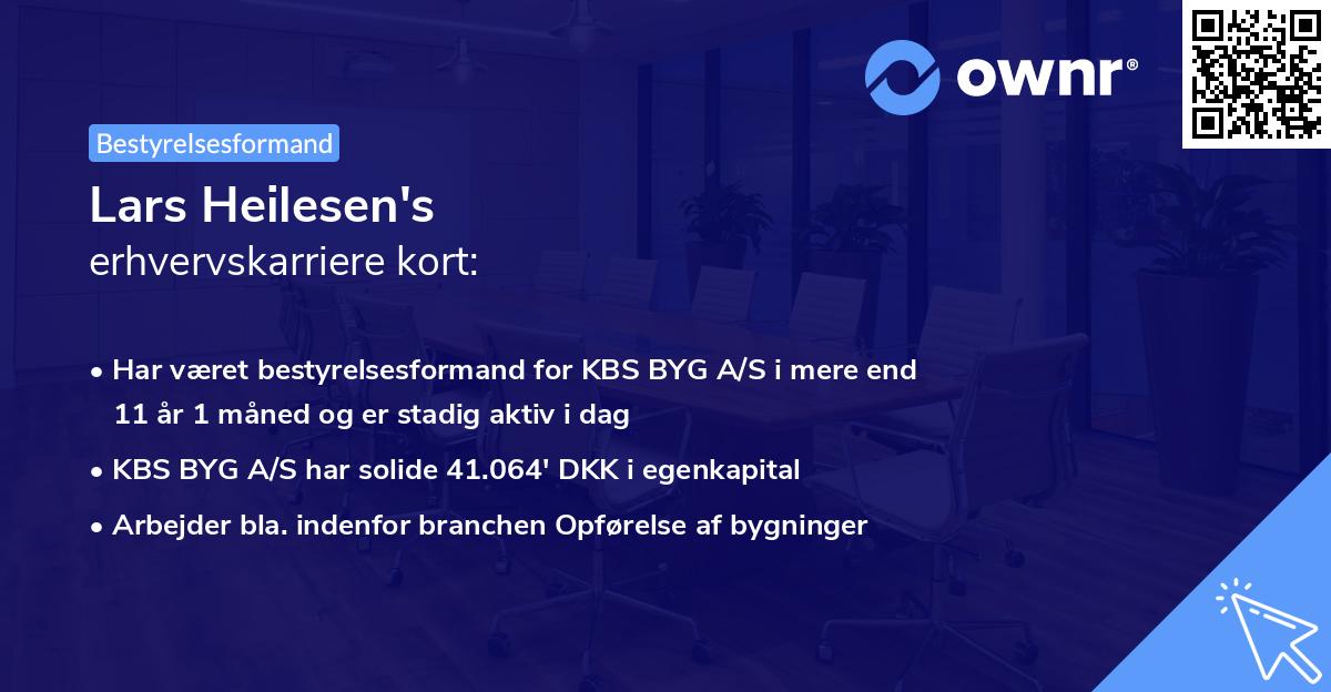 Lars Heilesen's erhvervskarriere kort