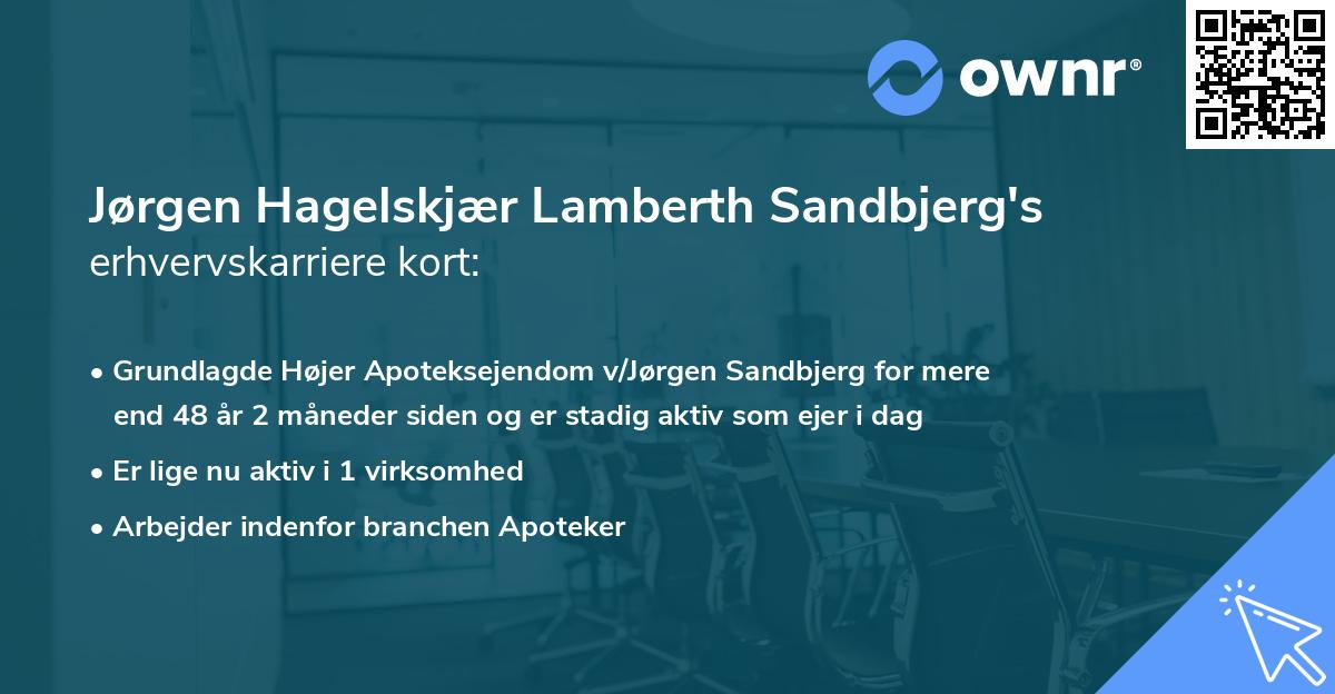 Jørgen Hagelskjær Lamberth Sandbjerg's erhvervskarriere kort