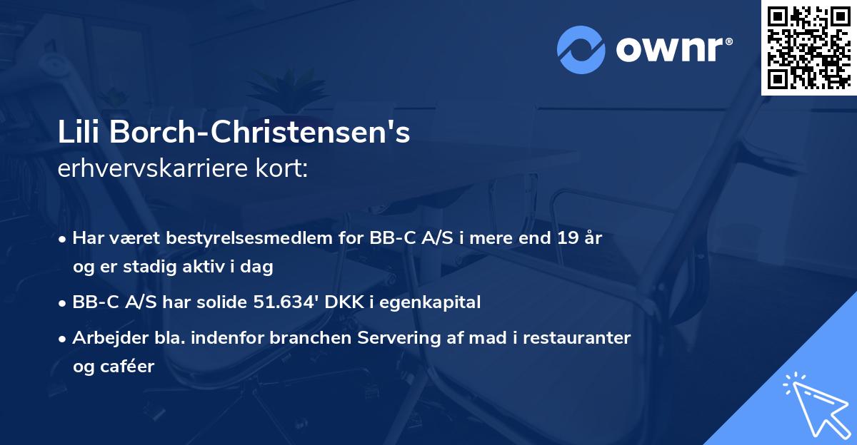 Lili Borch-Christensen's erhvervskarriere kort