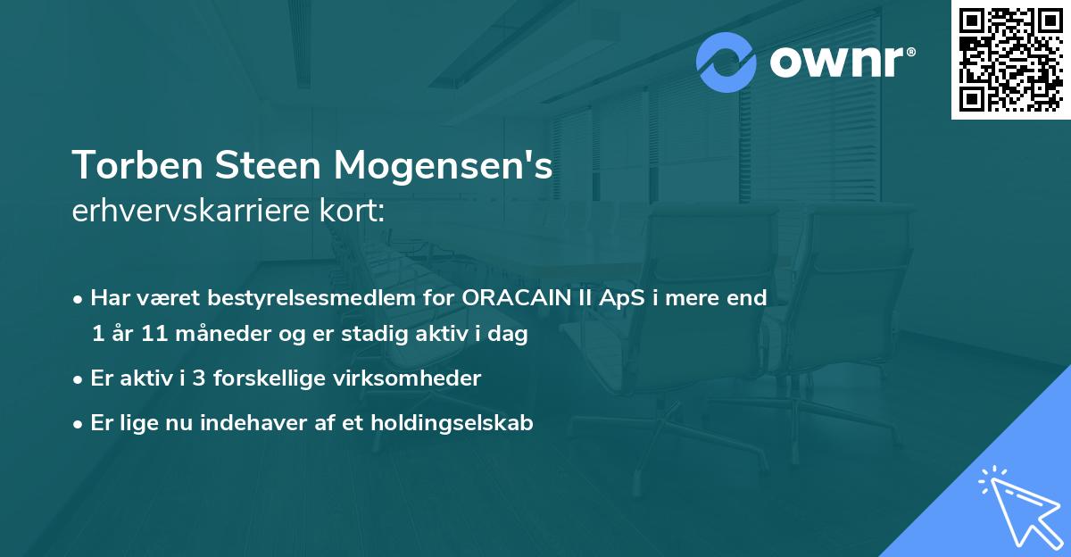 Torben Steen Mogensen's erhvervskarriere kort