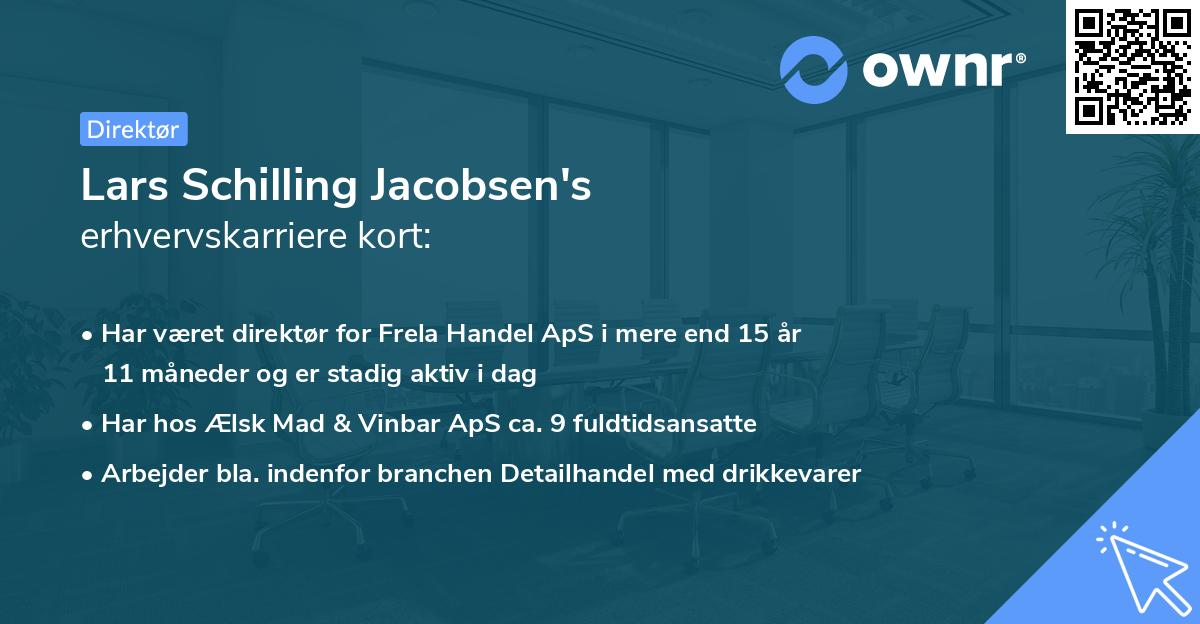 Lars Schilling Jacobsen's erhvervskarriere kort