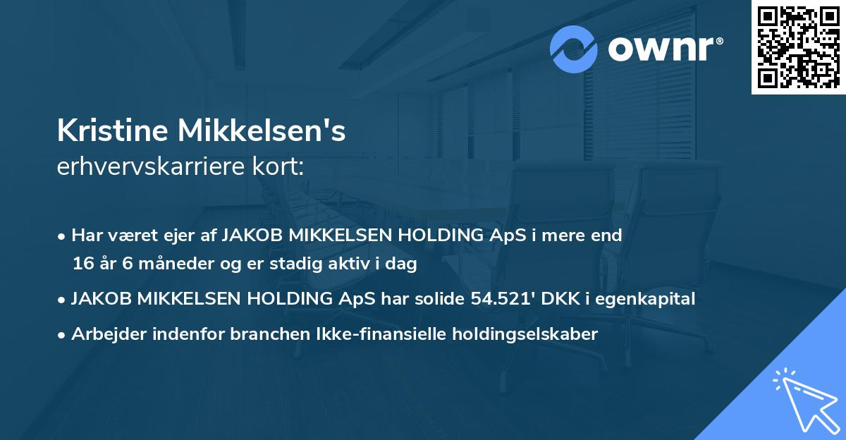 Kristine Mikkelsen's erhvervskarriere kort