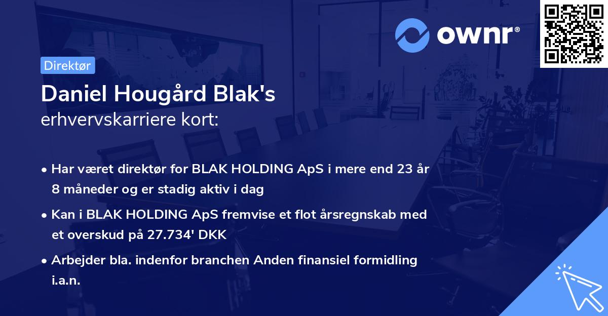 Daniel Hougård Blak's erhvervskarriere kort