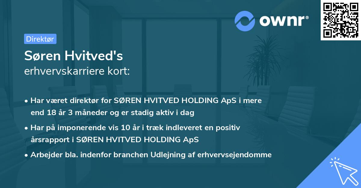 Søren Hvitved's erhvervskarriere kort