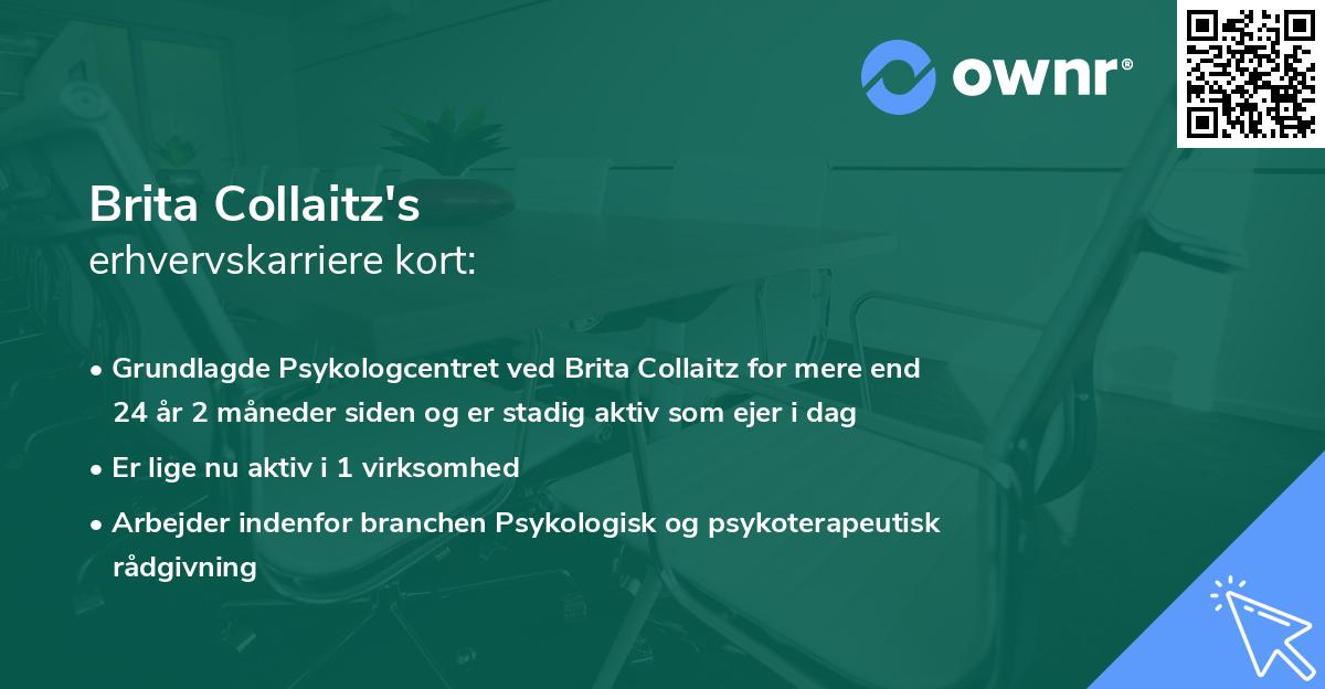 Brita Collaitz's erhvervskarriere kort