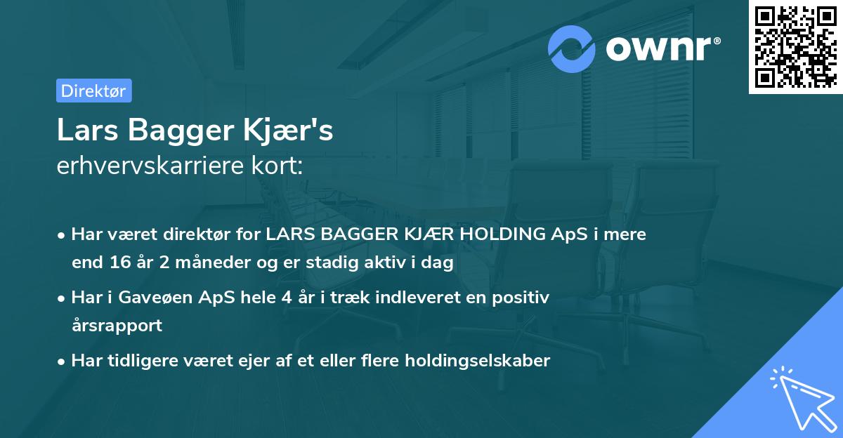 Lars Bagger Kjær's erhvervskarriere kort