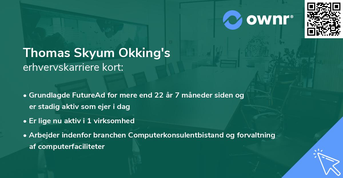 Thomas Skyum Okking's erhvervskarriere kort