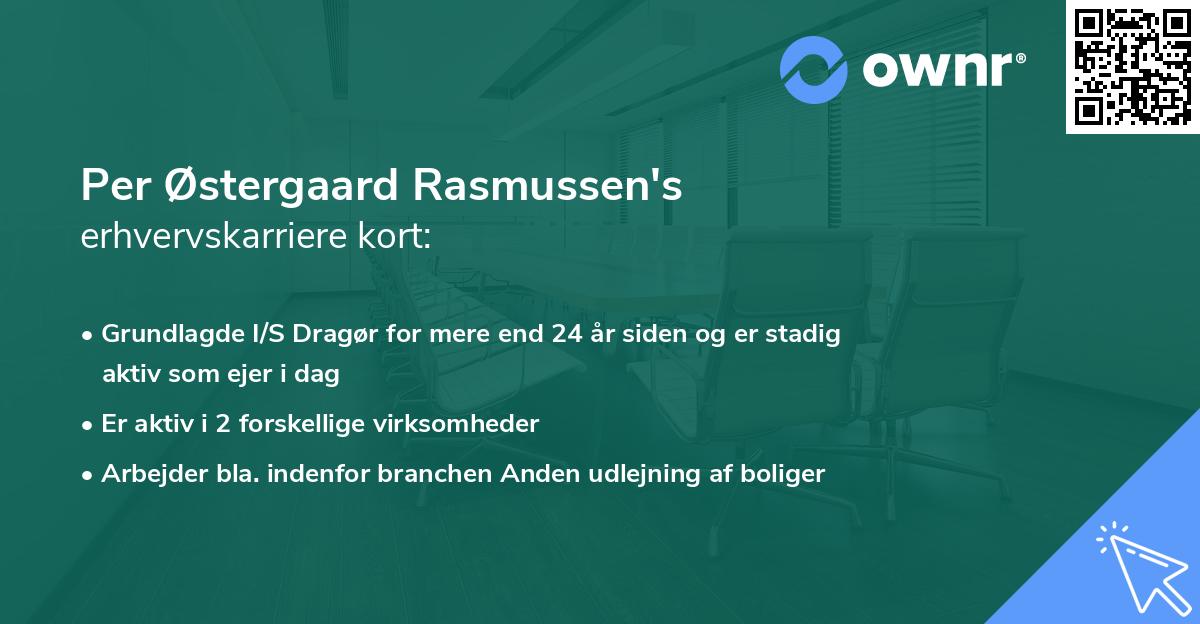 Per Østergaard Rasmussen's erhvervskarriere kort