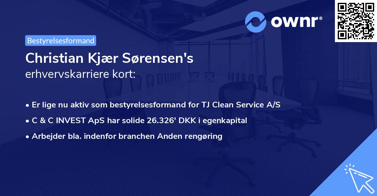 Christian Kjær Sørensen's erhvervskarriere kort