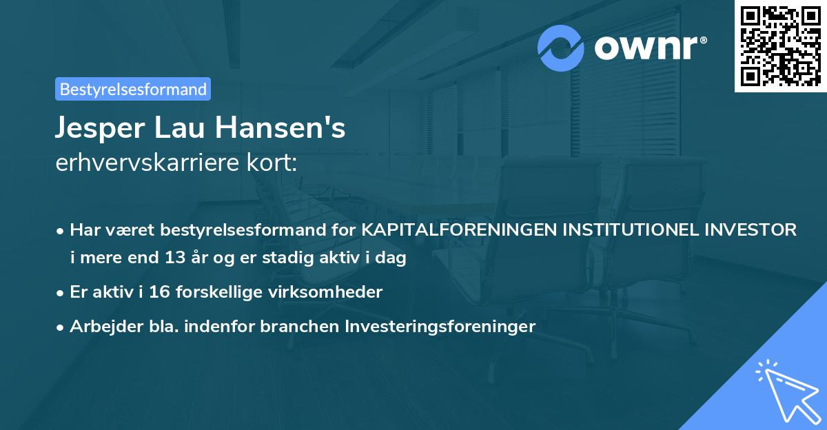 Jesper Lau Hansen's erhvervskarriere kort