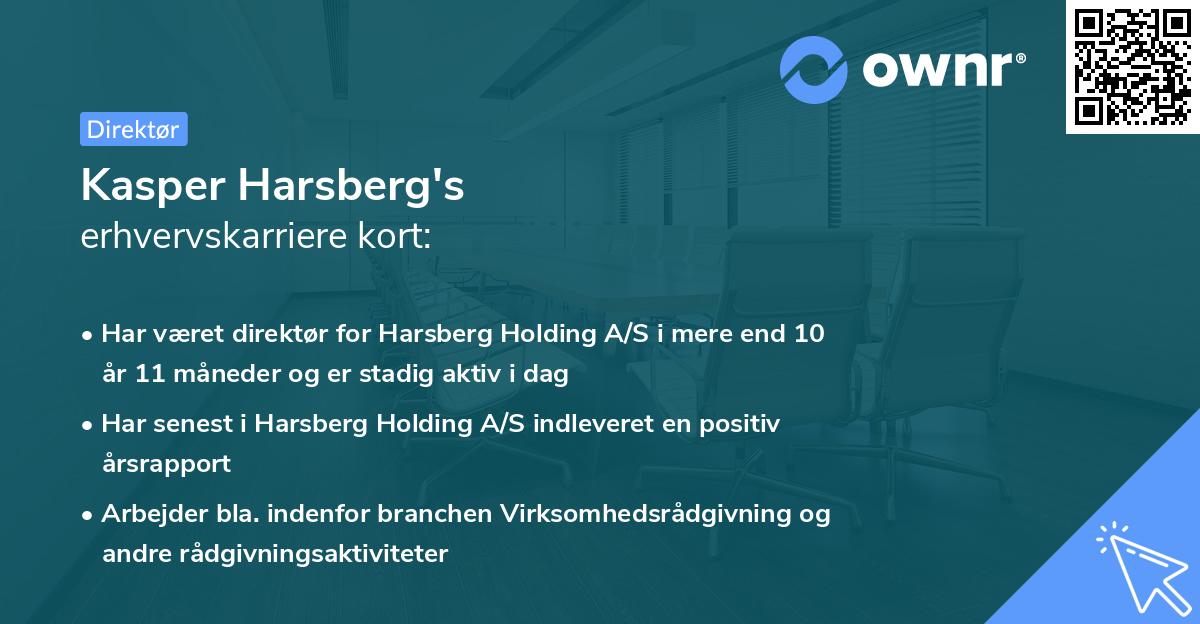 Kasper Harsberg's erhvervskarriere kort