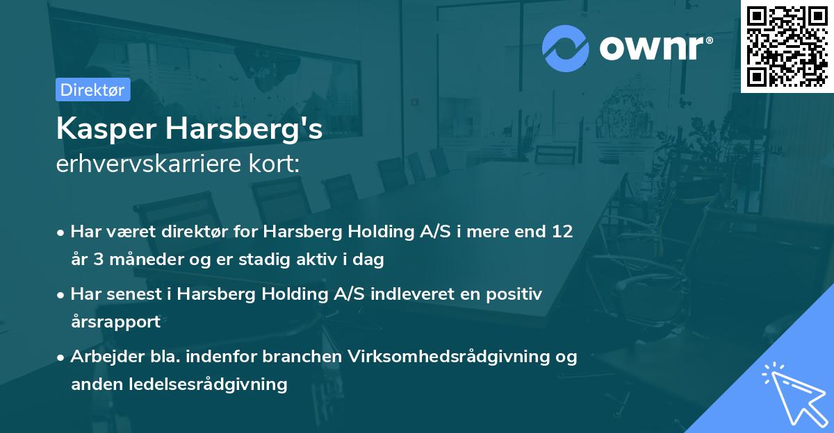 Kasper Harsberg's erhvervskarriere kort