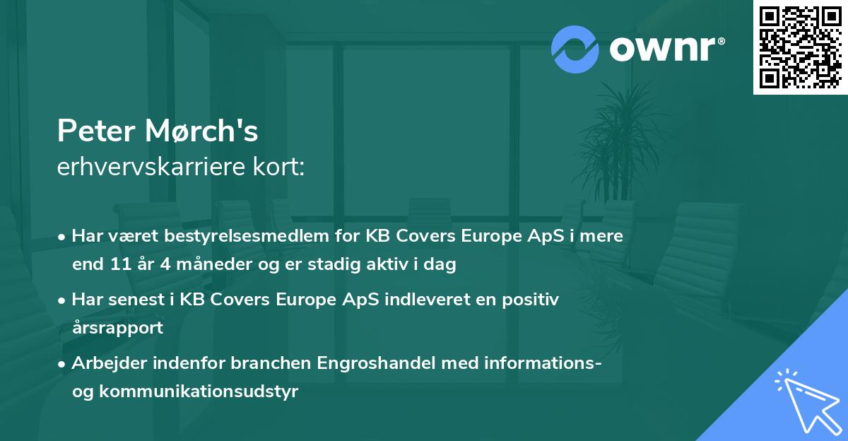 Peter Mørch's erhvervskarriere kort