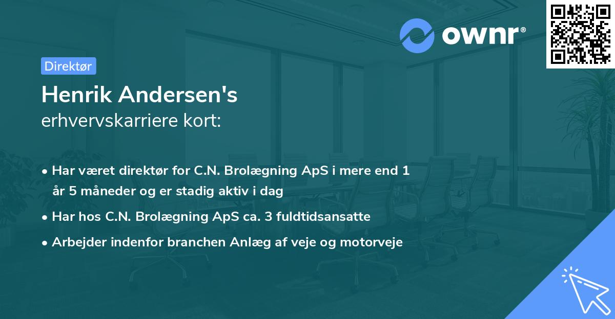 Henrik Andersen's erhvervskarriere kort