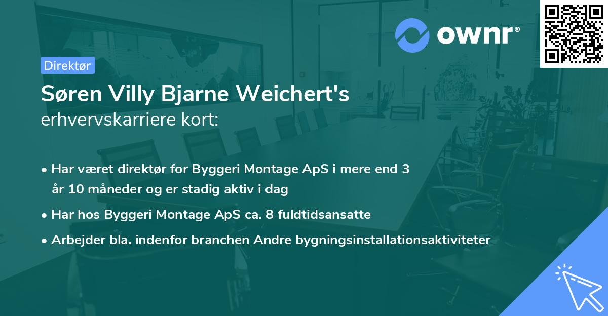 Søren Villy Bjarne Weichert's erhvervskarriere kort
