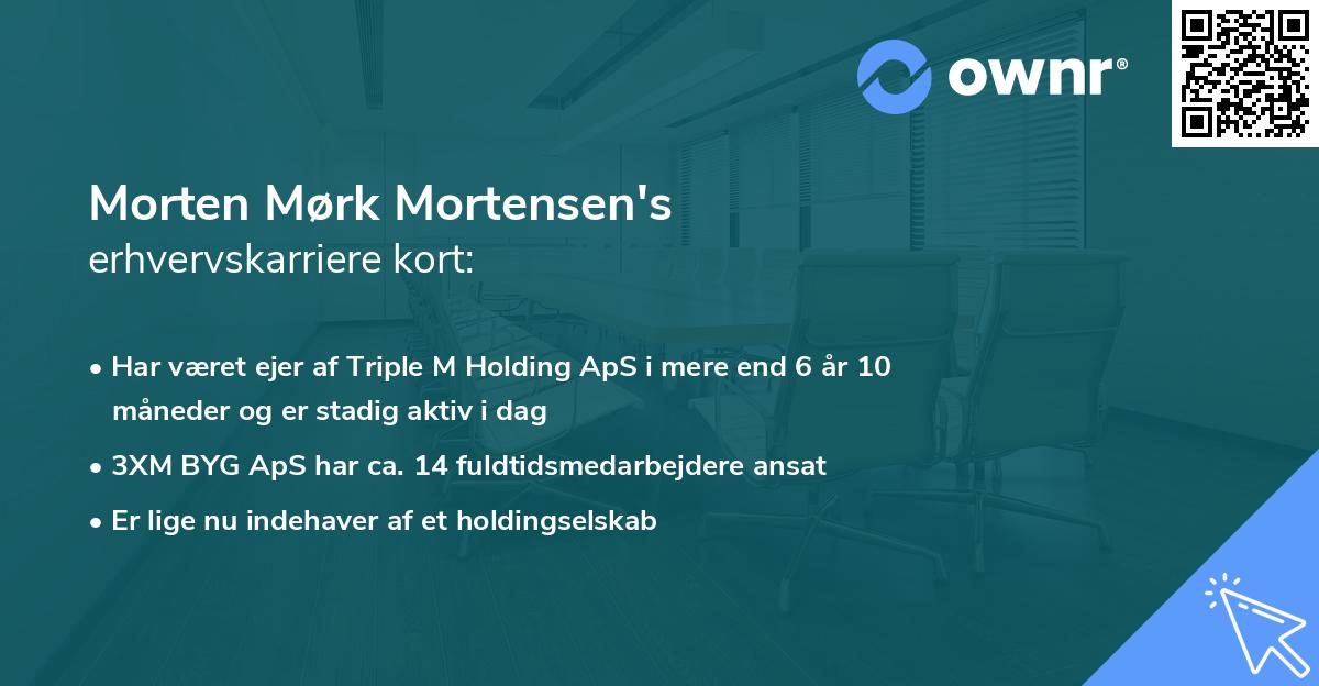 Morten Mørk Mortensen's erhvervskarriere kort