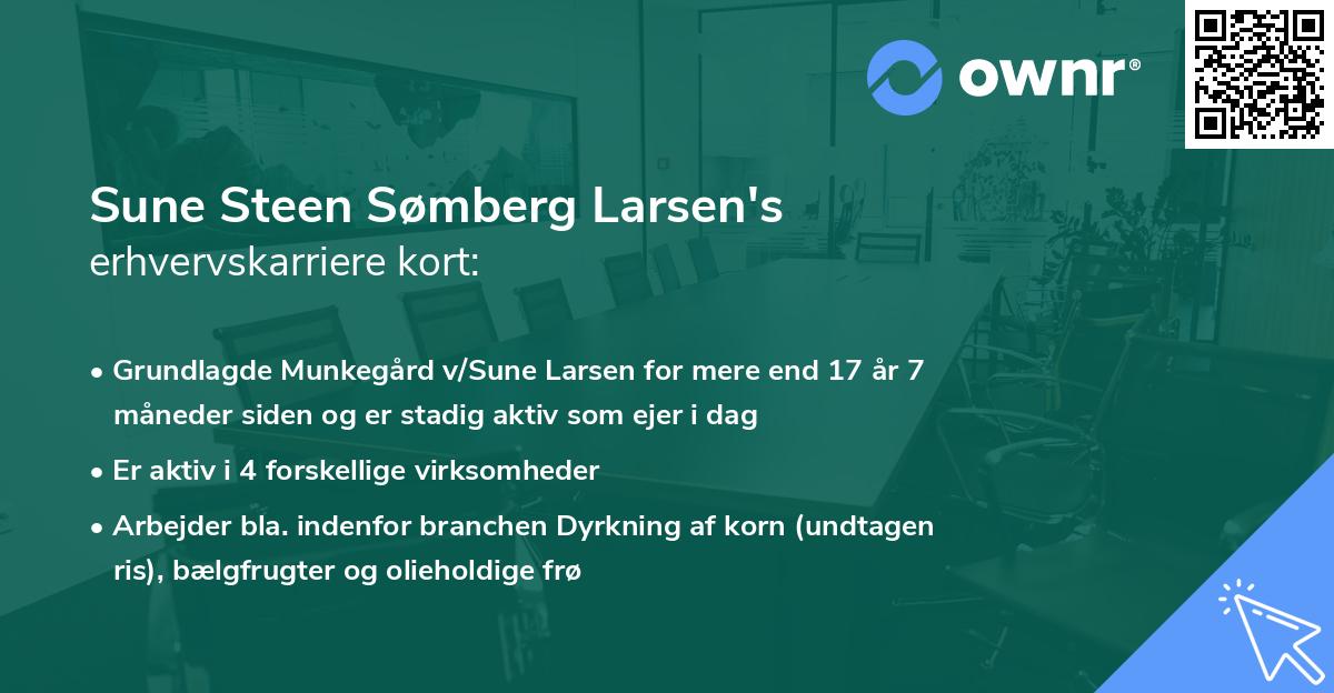 Sune Steen Sømberg Larsen's erhvervskarriere kort