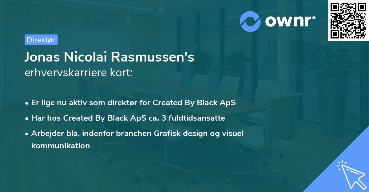 Jonas Nicolai Rasmussen's erhvervskarriere kort