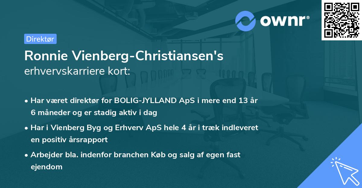 Ronnie Vienberg-Christiansen's erhvervskarriere kort