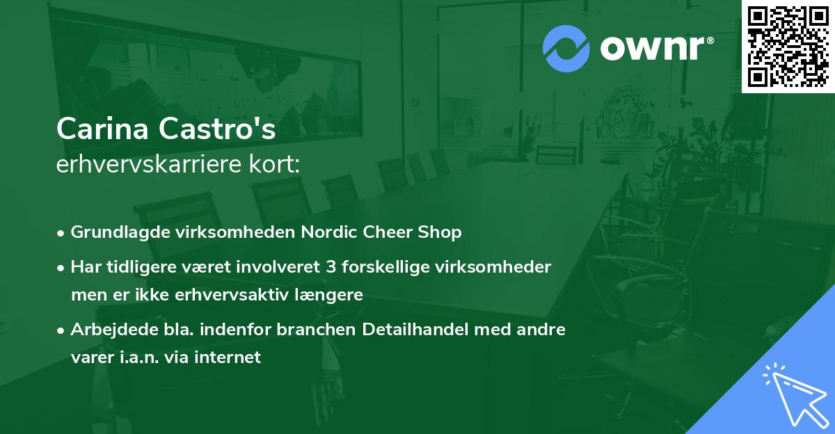 Carina Castro's erhvervskarriere kort
