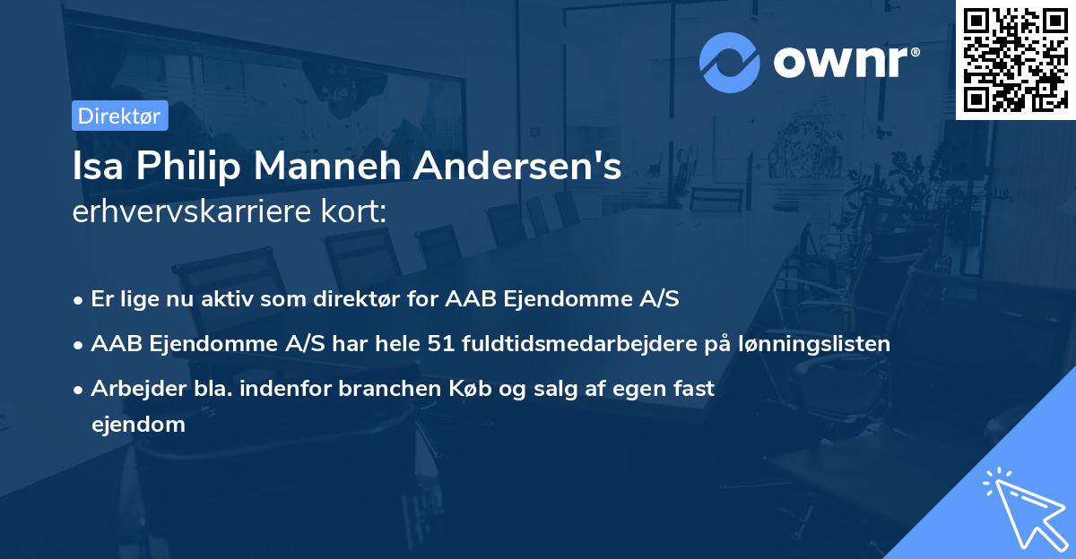 Isa Philip Manneh Andersen's erhvervskarriere kort