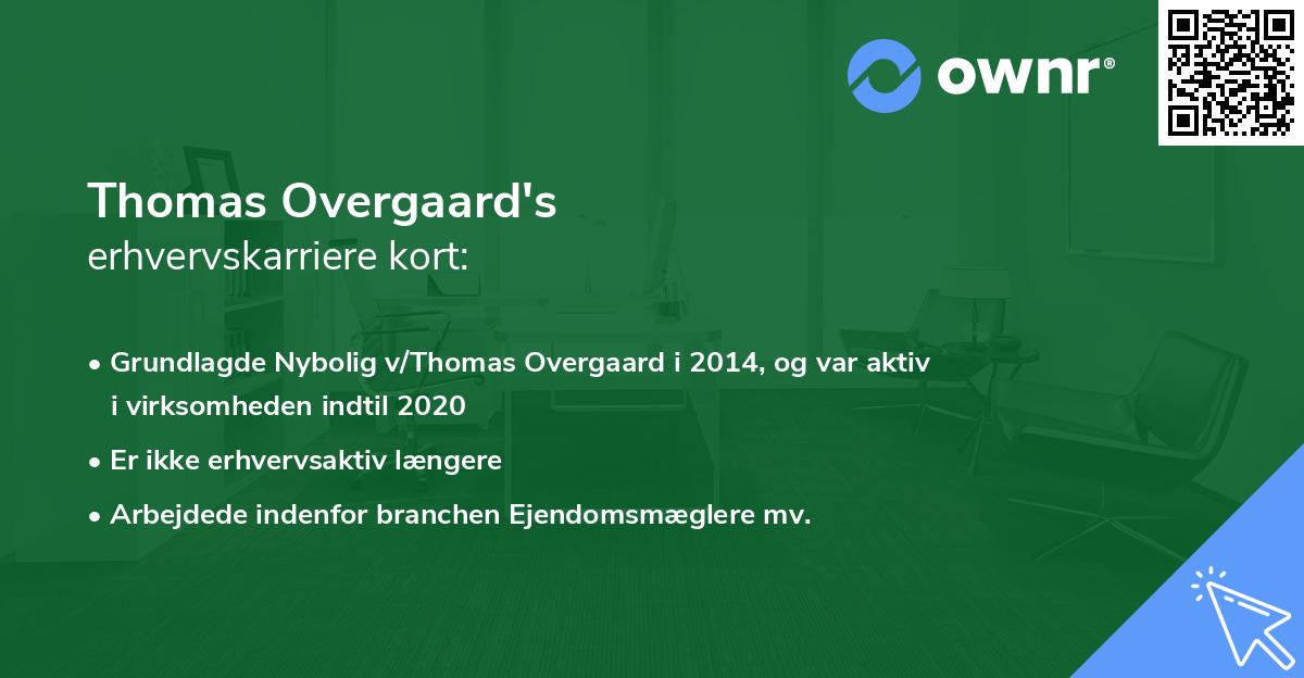 Thomas Overgaard's erhvervskarriere kort