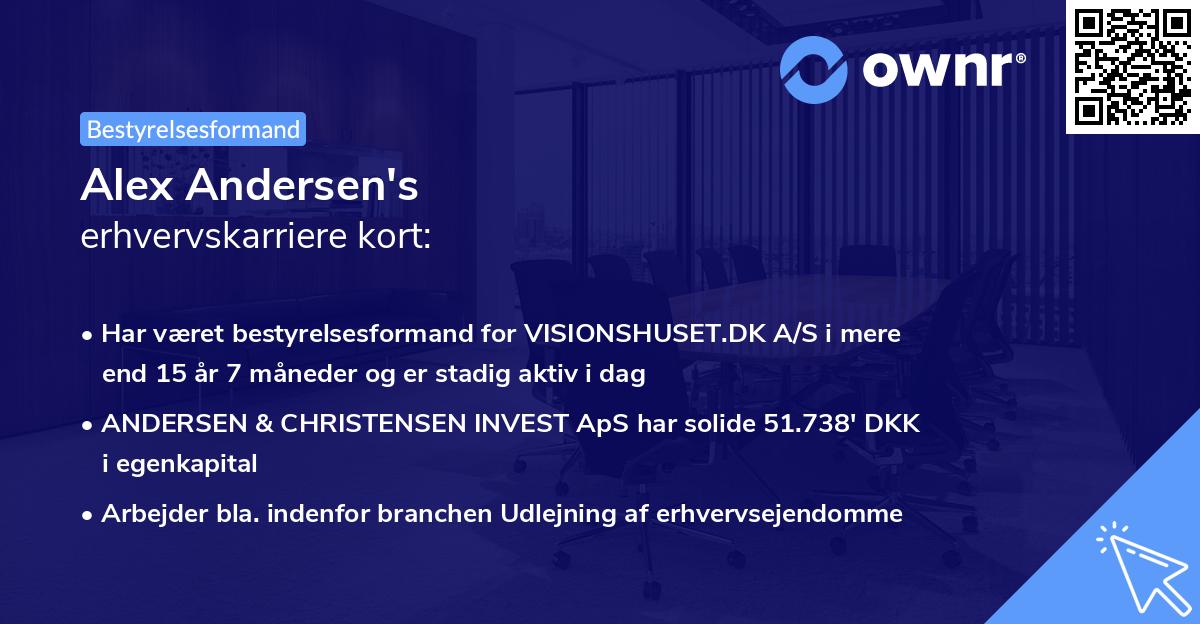 Alex Andersen's erhvervskarriere kort