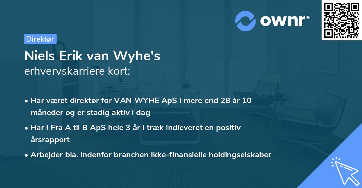 Niels Erik van Wyhe's erhvervskarriere kort