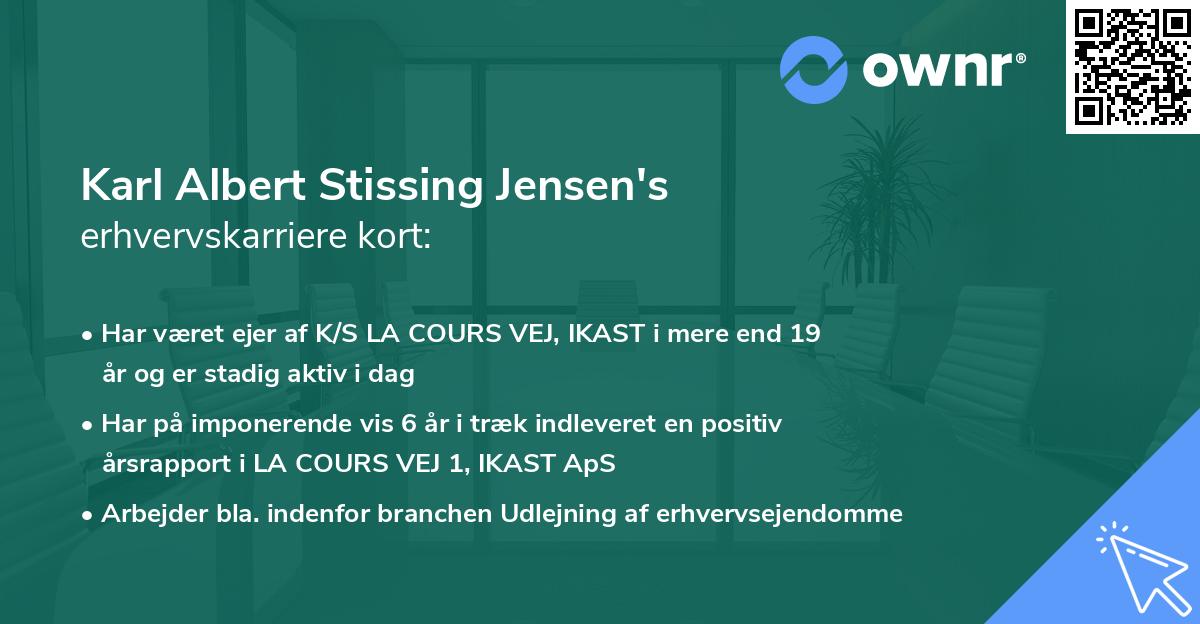 Karl Albert Stissing Jensen's erhvervskarriere kort