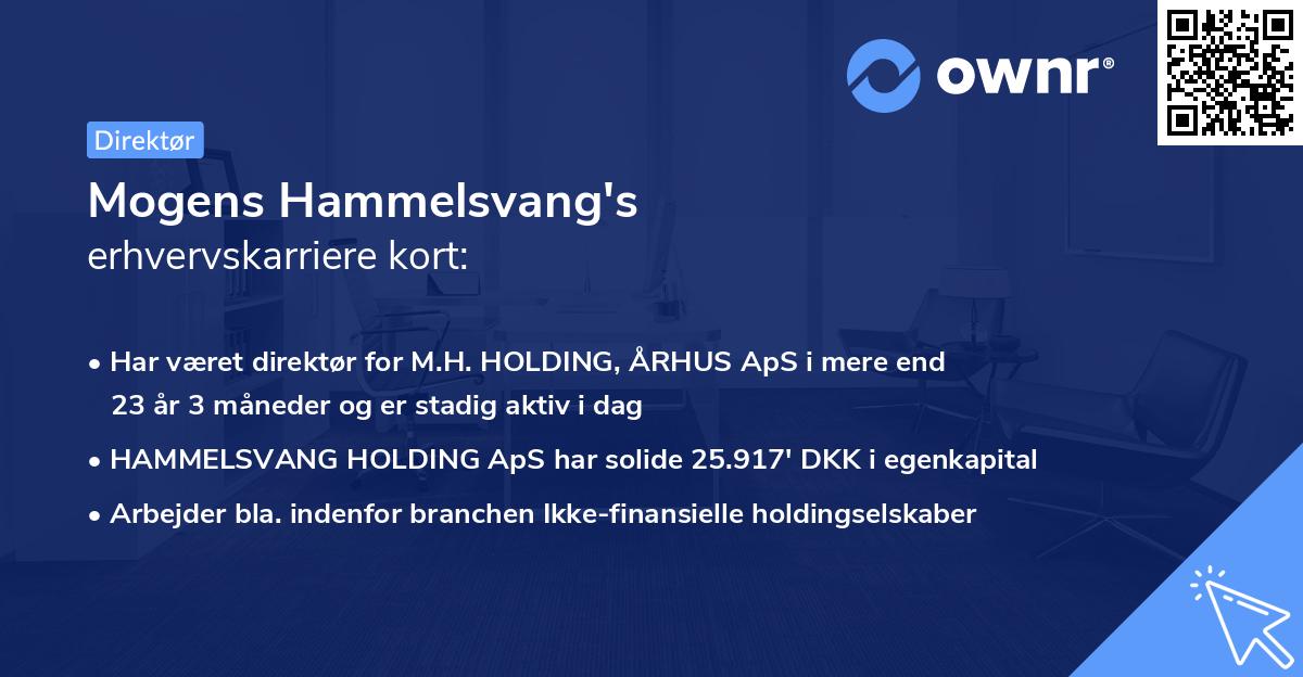 Mogens Hammelsvang's erhvervskarriere kort