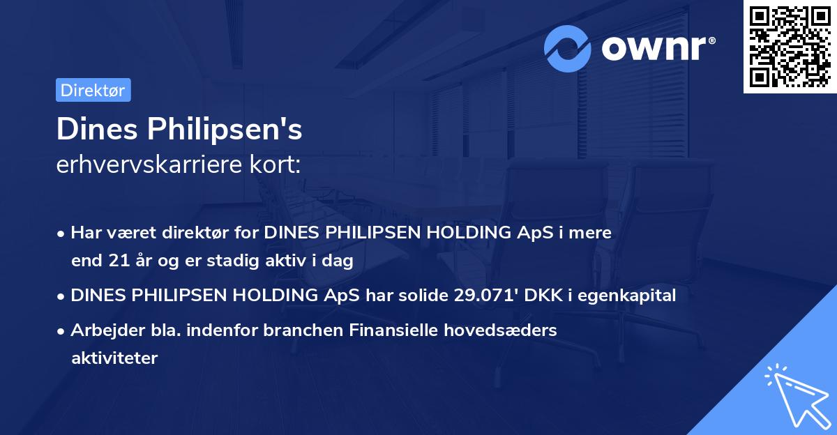 Dines Philipsen's erhvervskarriere kort