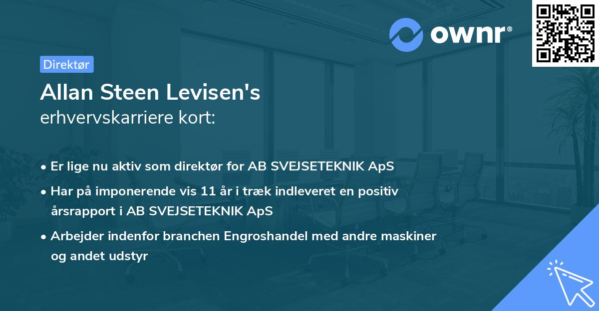 Allan Steen Levisen's erhvervskarriere kort