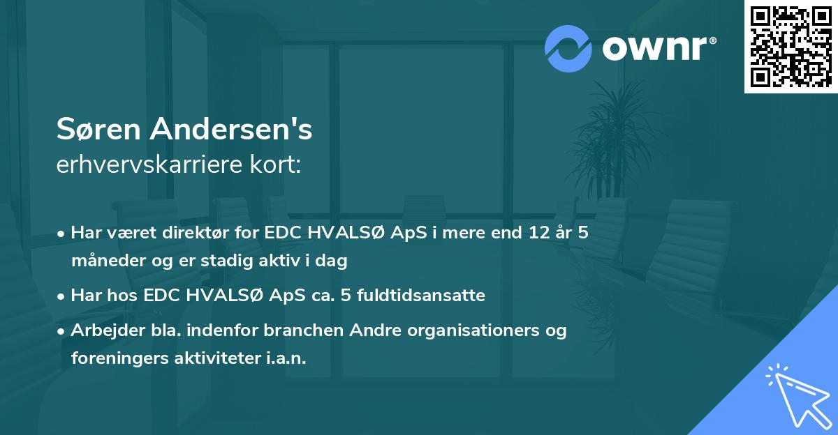 Søren Andersen's erhvervskarriere kort