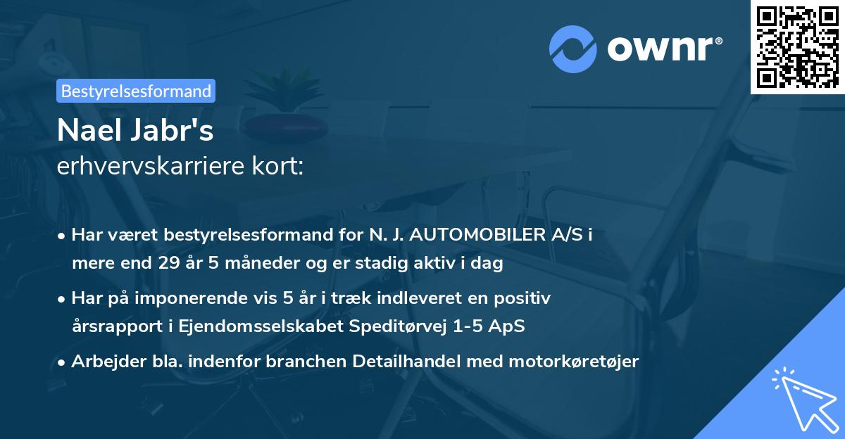 Nael Jabr's erhvervskarriere kort