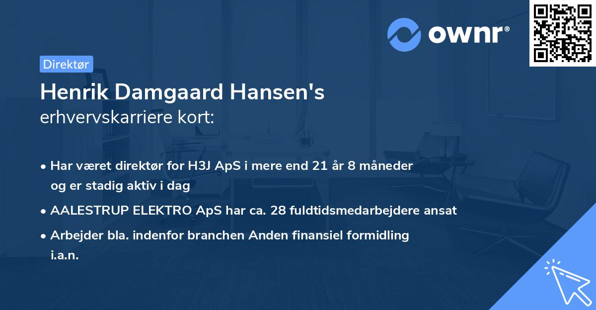 Henrik Damgaard Hansen's erhvervskarriere kort