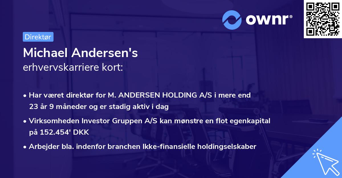 Michael Andersen's erhvervskarriere kort