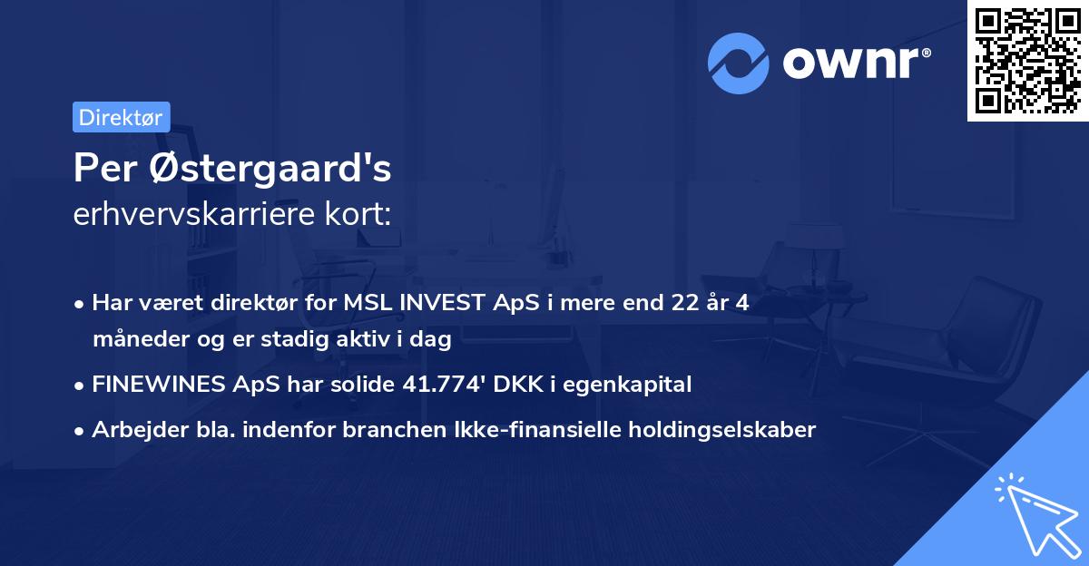 Per Østergaard's erhvervskarriere kort