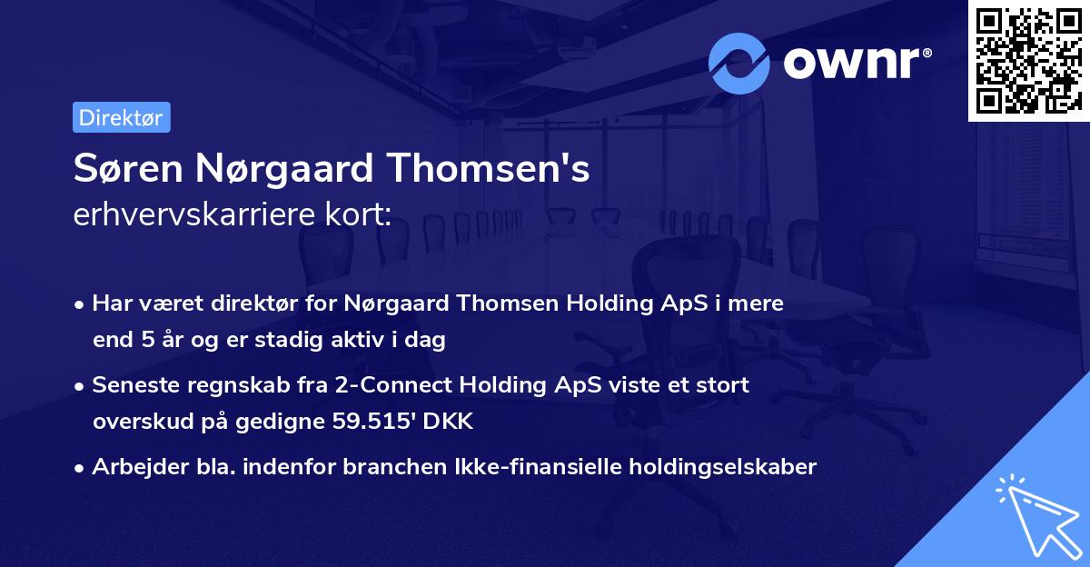 Søren Nørgaard Thomsen's erhvervskarriere kort