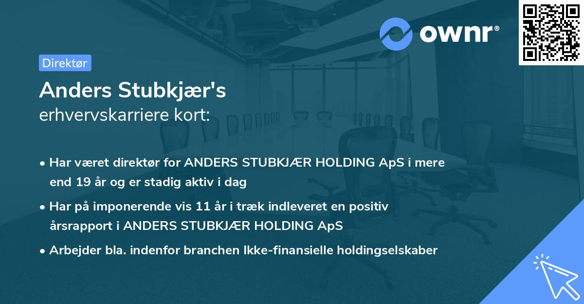 Anders Stubkjær's erhvervskarriere kort