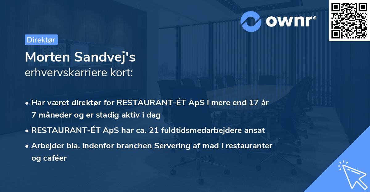 Morten Sandvej's erhvervskarriere kort