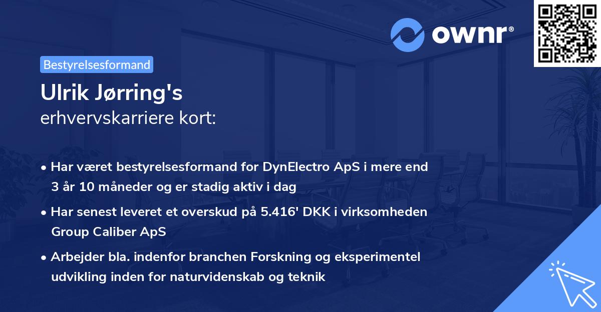 Ulrik Jørring's erhvervskarriere kort