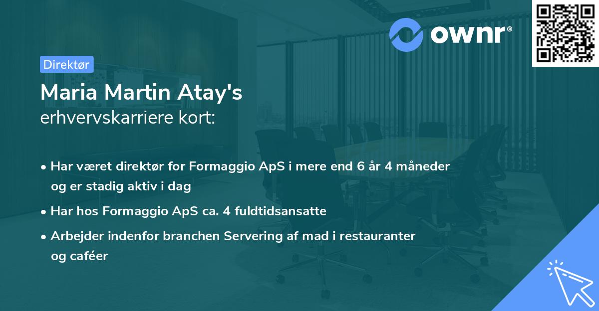 Maria Martin Atay's erhvervskarriere kort