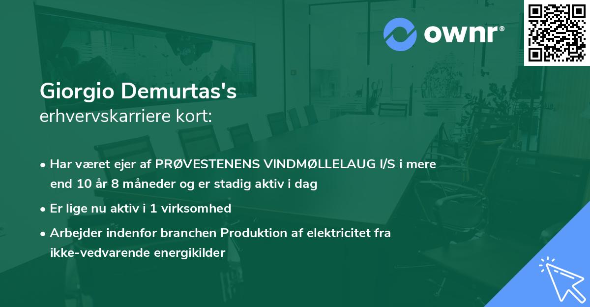 Giorgio Demurtas's erhvervskarriere kort