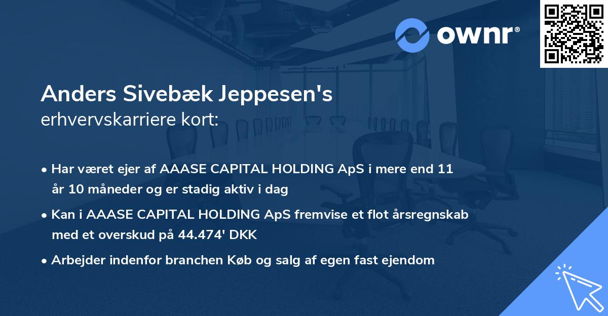 Anders Sivebæk Jeppesen's erhvervskarriere kort