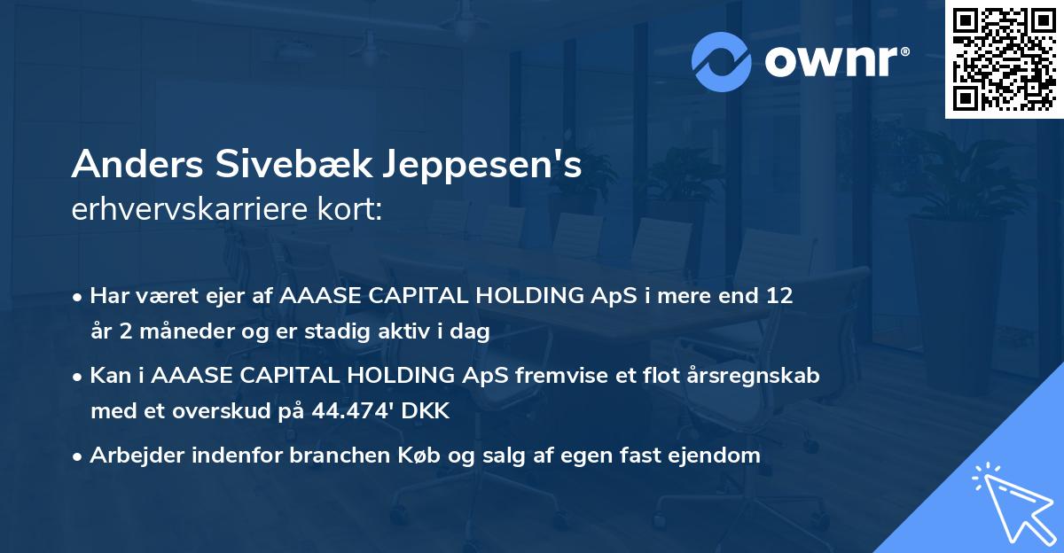 Anders Sivebæk Jeppesen's erhvervskarriere kort