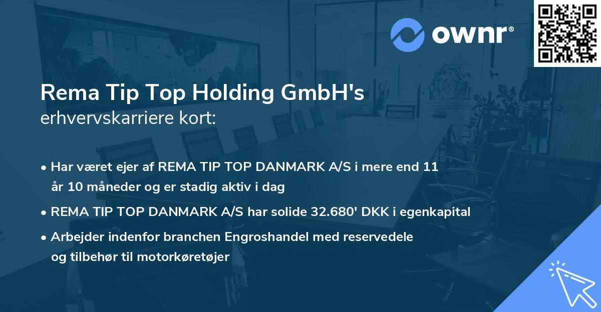 Rema Tip Top Holding GmbH's erhvervskarriere kort